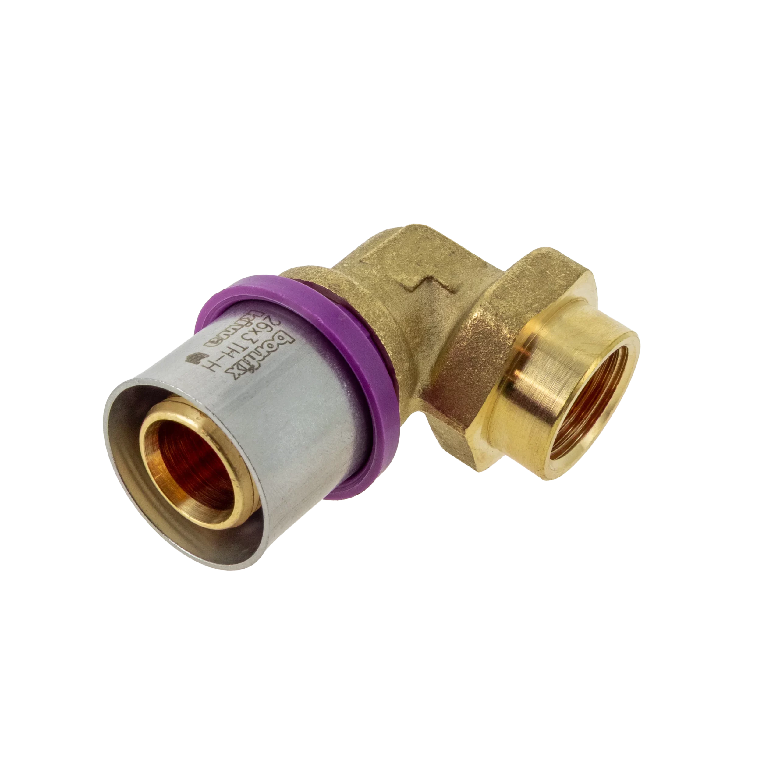 BONFIX Alu-pers kniekoppeling 1/2" bi.dr. x 26 mm