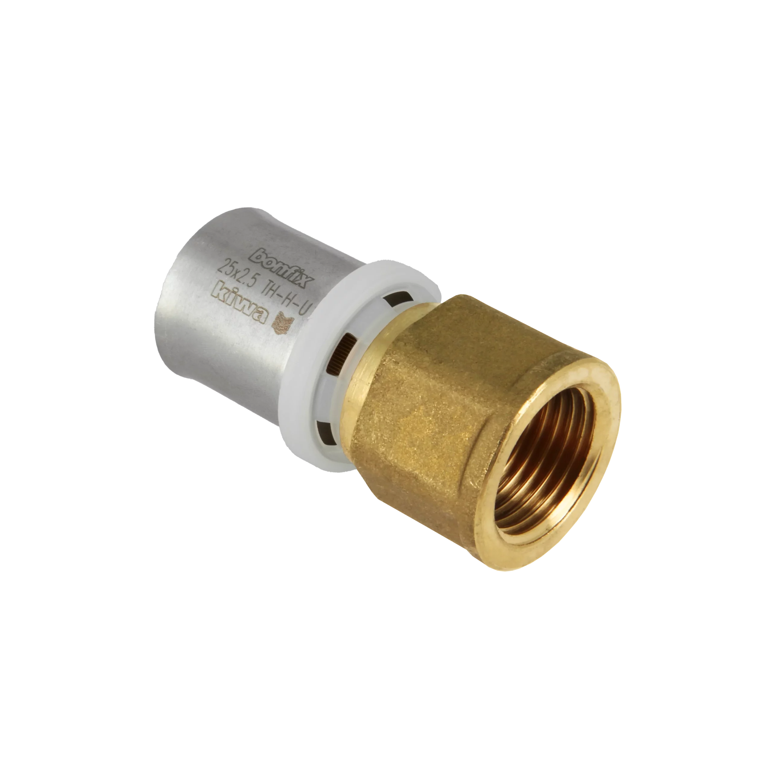 BONFIX Alu-pers schroefbus 1/2" bi.dr. x 25 mm 1st.