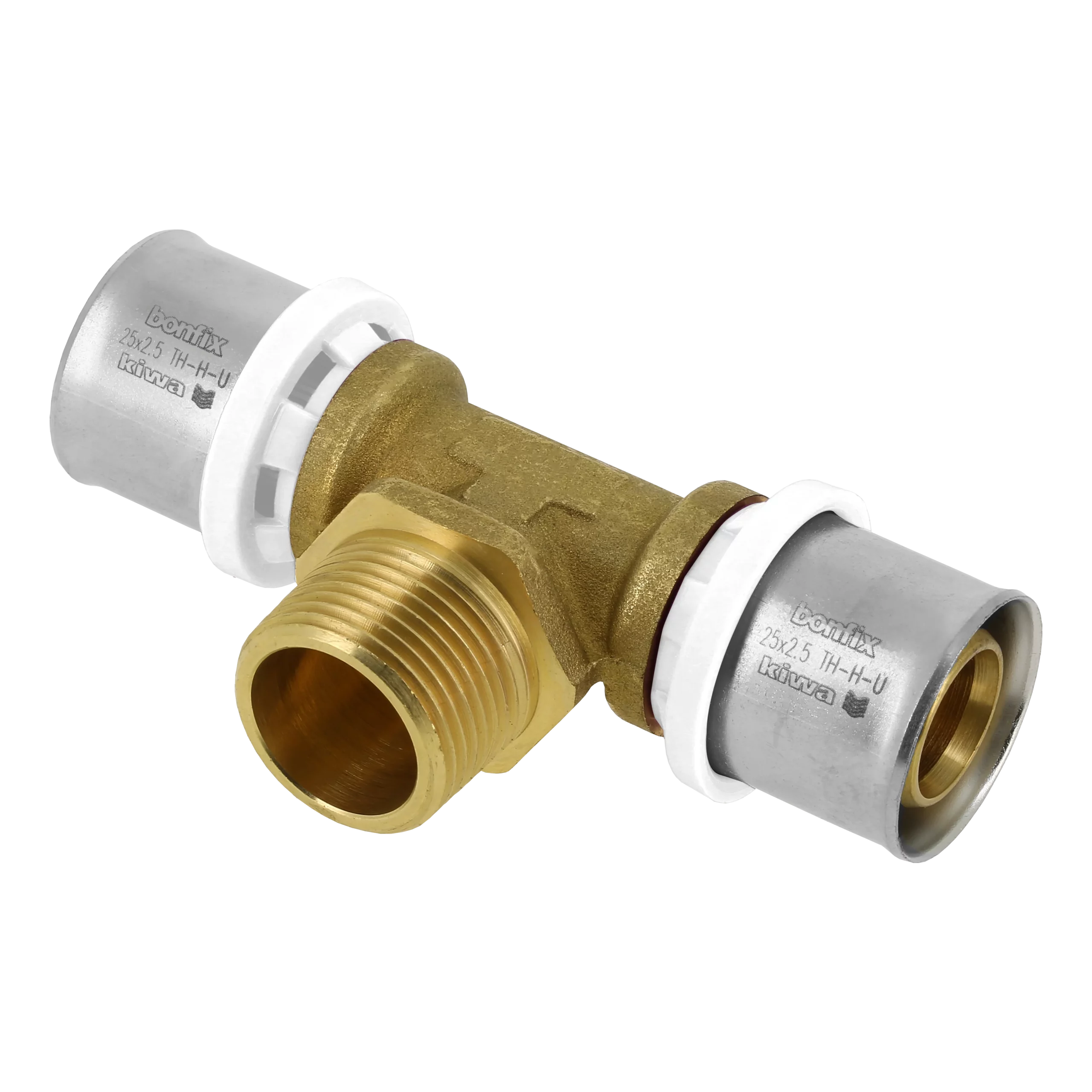 BONFIX Alu-pers T-stuk 25 x 3/4" bu.dr. x 25 mm 1st.