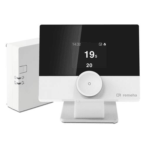 Remeha qSense Plus en Remeha Home Hub Draadloos met Tafelstandaard