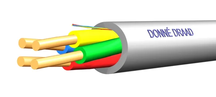 Wandkabel 4x0.8mm2 YRMB Dca 100 Meter - Wit