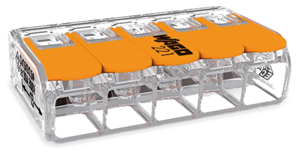 Wago Lasklem 221-615 5-voudig 0.5-6mm2 (15 Stuks)