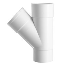 PVC Y-Stuk HWA 100MM  45 graden Verjongd Wit