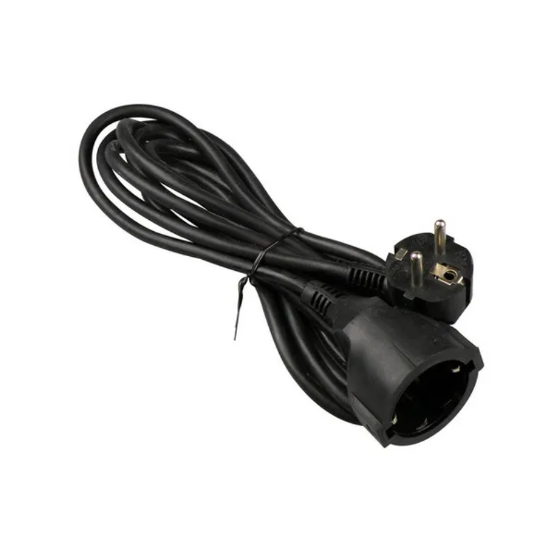 Verlengsnoer 3 meter Neopreen 3x1,5mm + RA Zwart