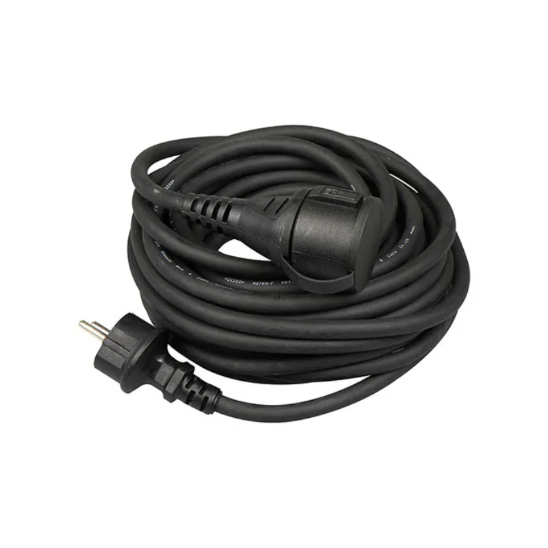 Verlengsnoer 10 meter Neopreen 3x1,5mm H07RN-F Zwart