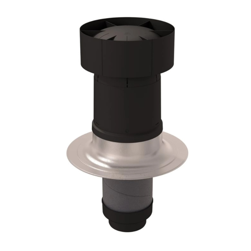 Ubbink Ventus Dakdoorvoer 180-200 Zwart