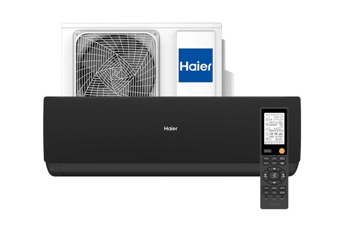 Haier Serene Multi Split 2x 3.5 kW R32 2x Binnen + 1x Buitenunit WiFi Airco - ZWART