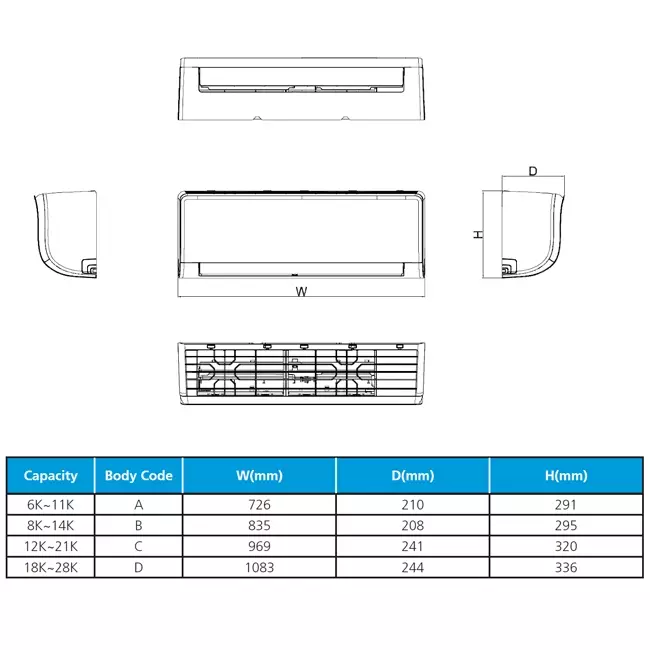 MaxiCool INFINI 7,0 kW R32 Invertor Airco 24HDI met WIFI Set - Afbeelding 8