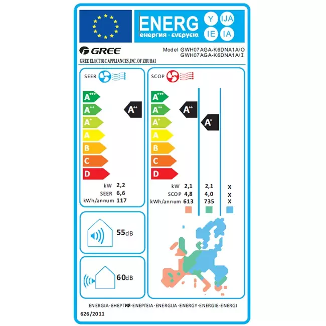 Tosot Pular Single Split Airco R32 2,2 kW Set - Afbeelding 2