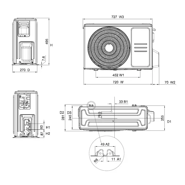 MaxiCool INFINI 7,0 kW R32 Invertor Airco 24HDI met WIFI Set - Afbeelding 9