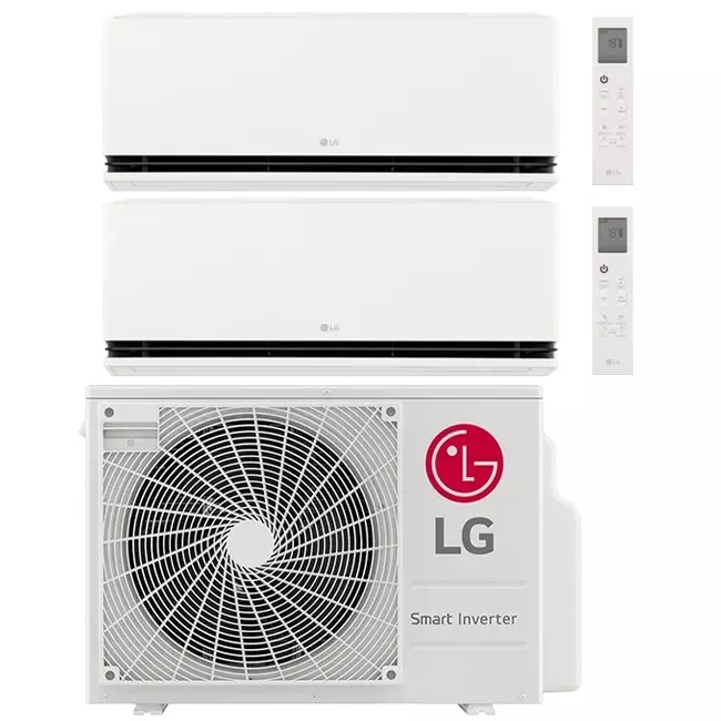 LG DualCool AI Air Multisplit MU2R17-0909P 2x 2,5kW Binnenunit + 1x 4,7kW Buitenunit - WiFi