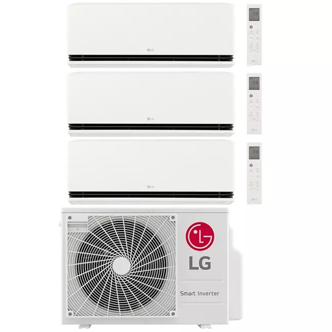 LG DualCool AI Air Multisplit MU3R21-092121P 1x 2,5 + 2x 3,5kW Binnenunit + 1x 6,2kW Buitenunit – WiFi