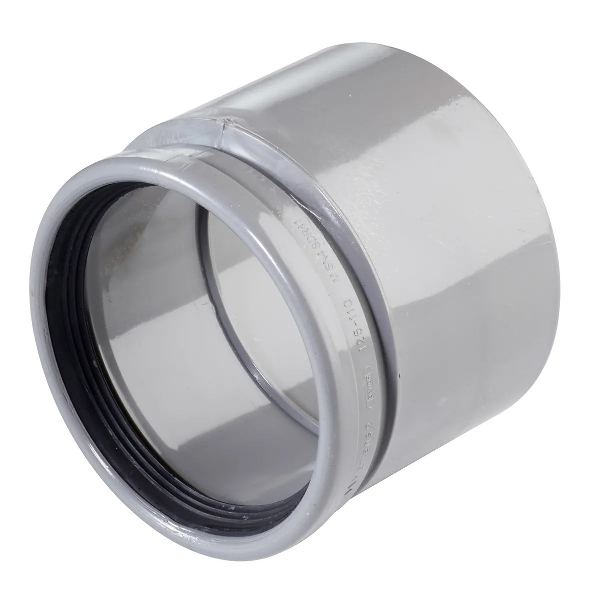 PVC Verloop Steek x Rubber Mof 125x110