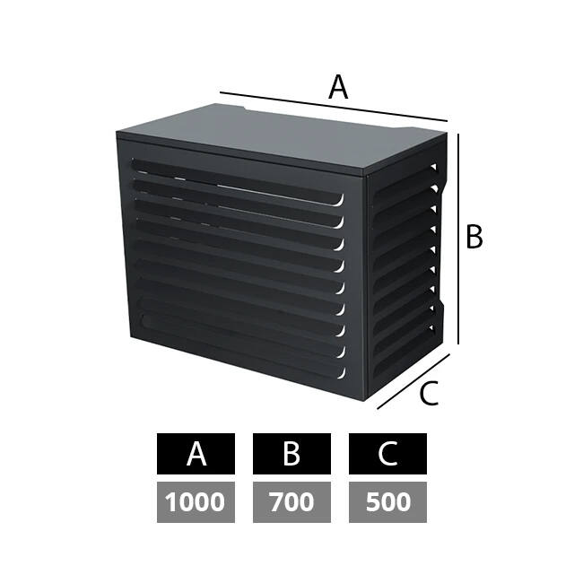 Climaconnect Airco en Warmtepomp Omkasting Klein Grafietgrijs 1000 x 700 x 500 mm - Afbeelding 2