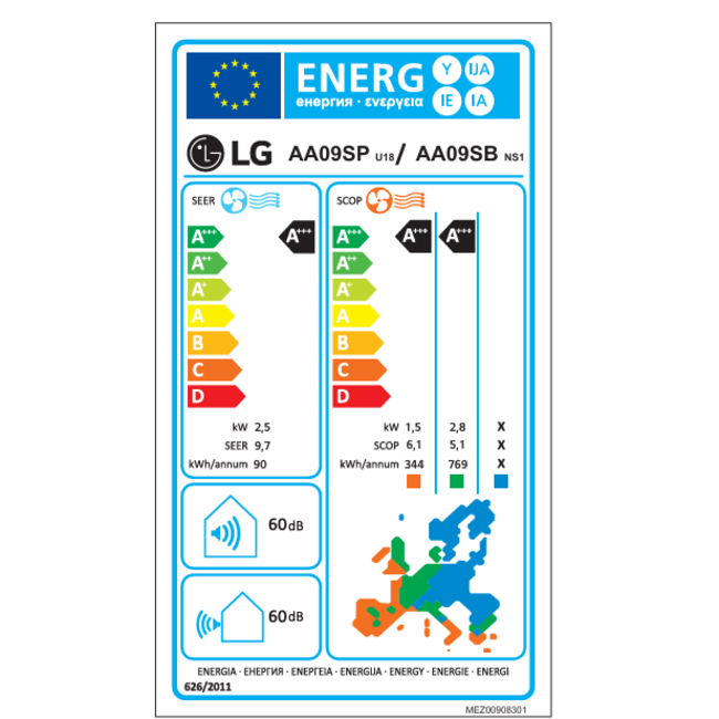 LG ARTCOOL AI AIR MAT ZWART Airco R32 2,5 kW Dual Inverter Set - WiFi - Afbeelding 4