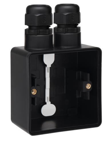 Niko Hydro Opbouwdoos 1V + 2X 1 M20 Ingang + Wartel Zwart