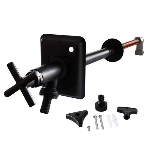 Comfort Line Gevelkraan Deluxe 15 x 1/2" Vorstvrij - Zwart