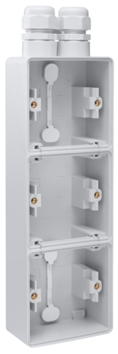 Niko Hydro Opbouwdoos 3V Vert. + 2 M20 Ingangen + Wartel
