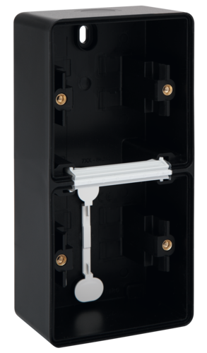 Niko Hydro Opbouwdoos 2V Verticaal + 2X 1 Soepele Ingang Zwart