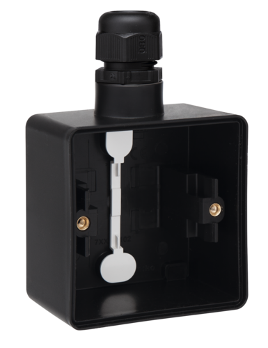 Niko Hydro Opbouwdoos 1V + 1 M20 Ingang + Wartel Zwart