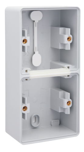 Niko Hydro Opbouwdoos 2V Verticaal + 2X 1 Soepele Ingang Grijs