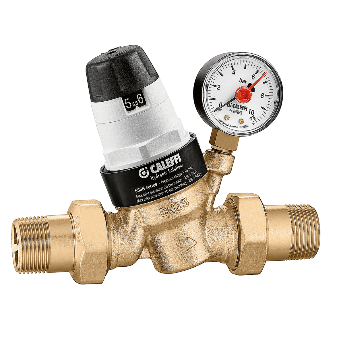 Caleffi Reduceerventiel 2" Hoge Temperatuur Met Manometer Kiwa