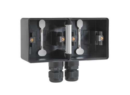 Niko Hydro Opbouwdoos 2V Hori. + 2 M20 Ingangen + Wartel