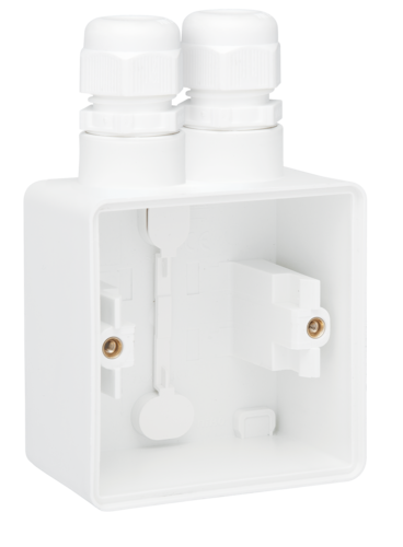 Niko Hydro Opbouwdoos 1V + 2X 1 M20 Ingang + Wartel Wit