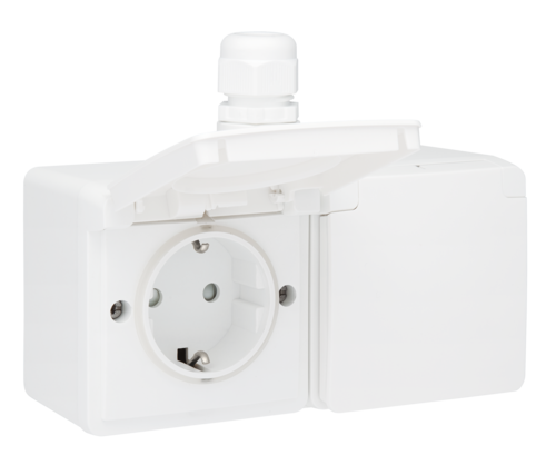 Niko Hydro Wd Wcd Ra 2V Horizontaal - Insteek Wit