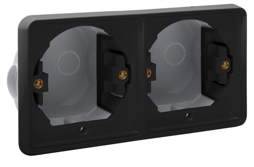 Niko Hydro Wd Inbouwkader 2V Horizontaal Zwart