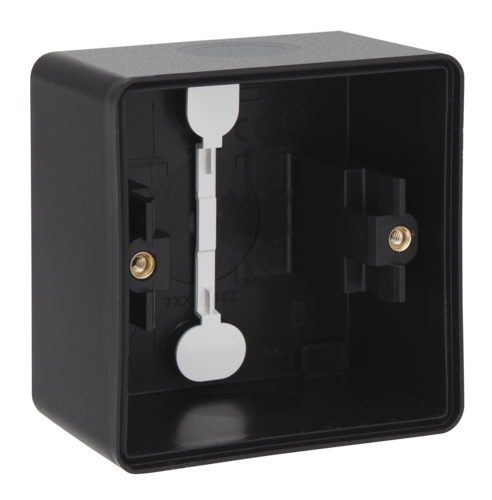 Niko Hydro Opbouwdoos 1V + 2X 1 Soepele Ingang Grijs Zwart