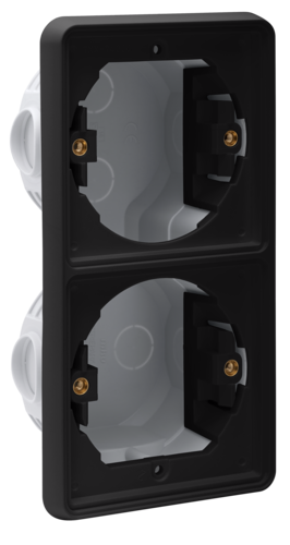 Niko Hydro Wd Inbouwkader 2V Verticaal Zwart
