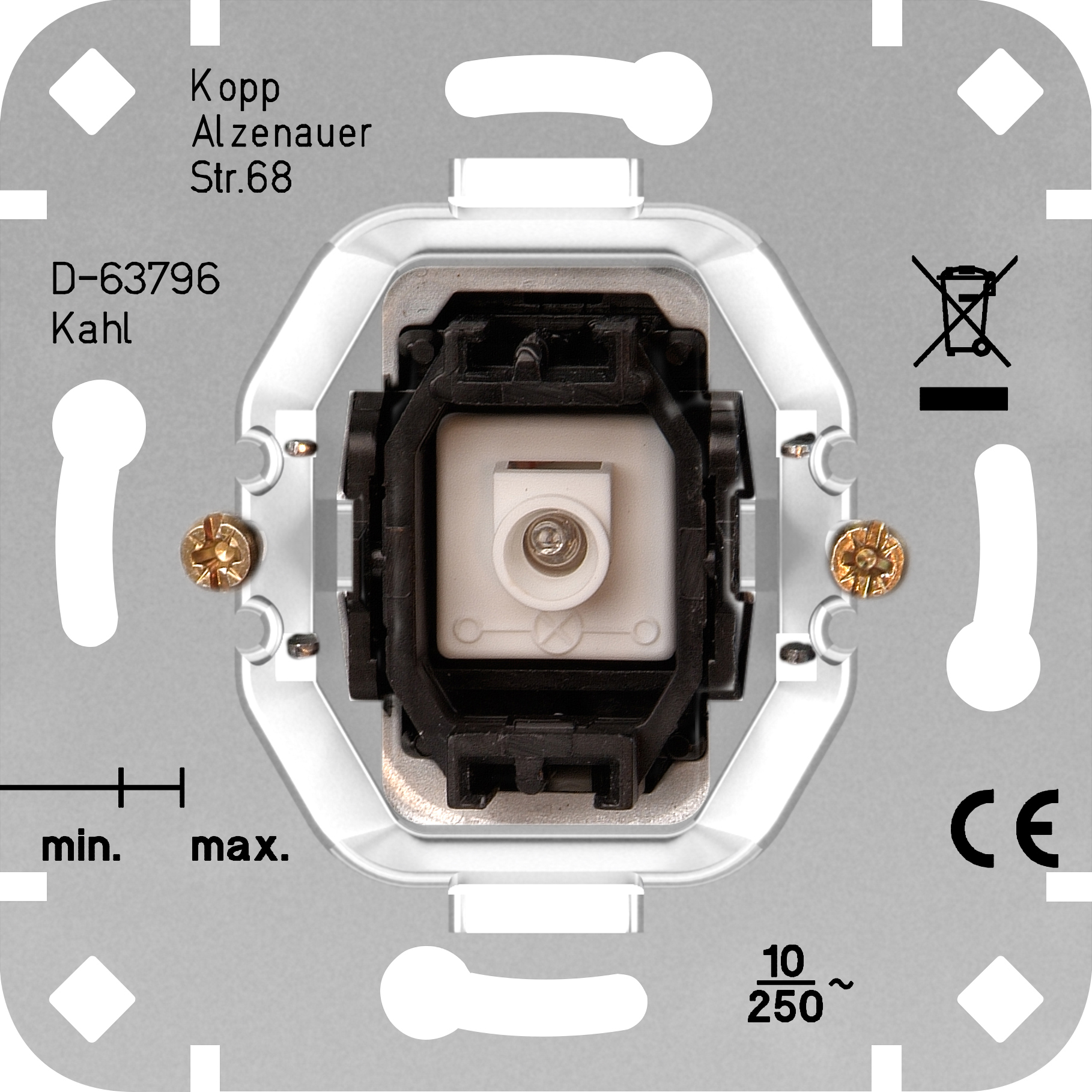 Kopp Sokkel Controleschakelaar 10A Met Lampje