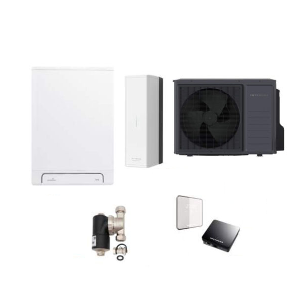 Intergas 28/24 + Xtend Cool Grey Split Hybride 5kW + Thermostaat & Gateway + Vuilafscheider