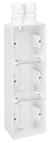 Niko Hydro Opbouwdoos 3V Vert. + 2 M20 Ingangen + Wartel