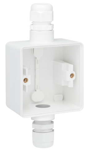 Niko Hydro Opbouwdoos 1V + 2 M20 Ingangen + Wartel Wit