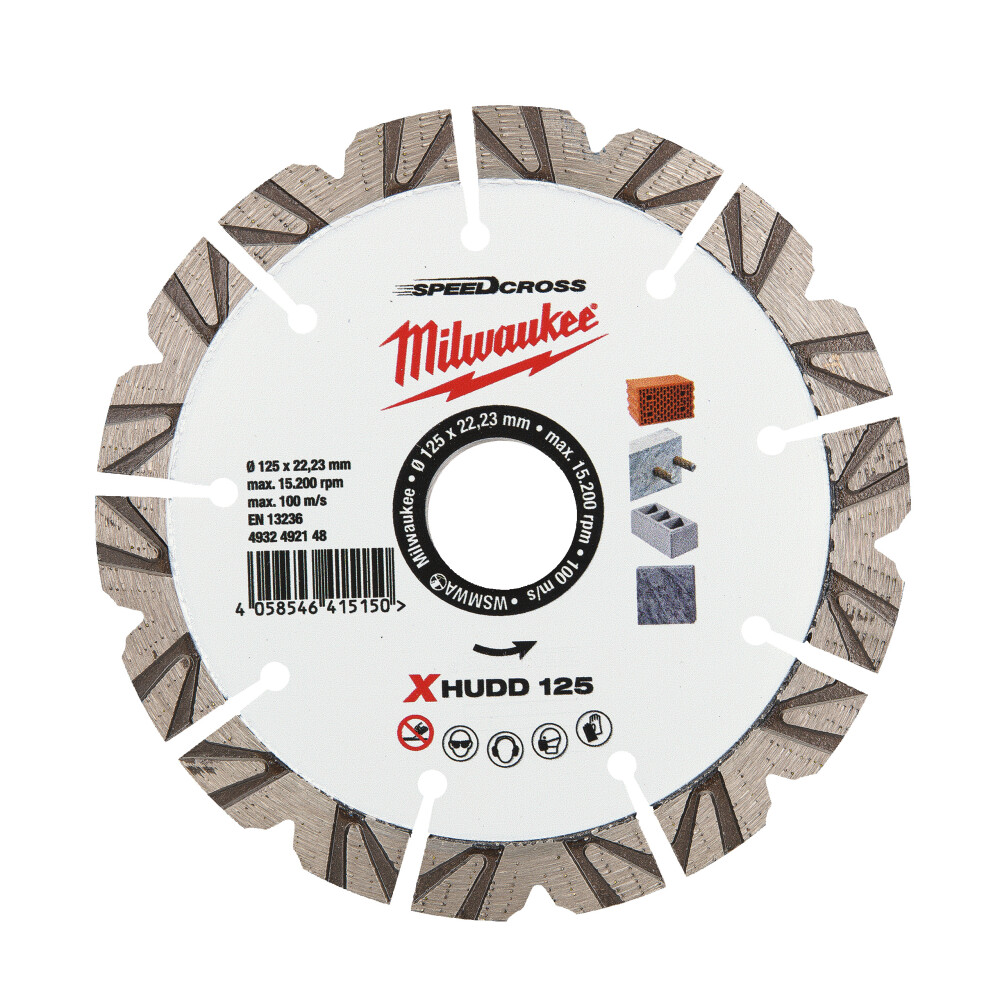 Milwaukee® Diamantslijpschijf Speedcross Extreme Hudd 125Mm