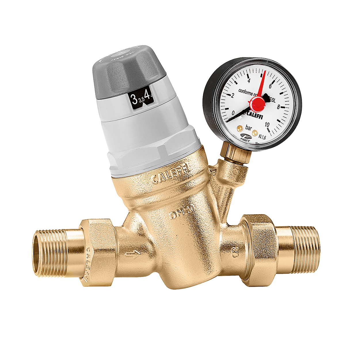 Caleffi Drukverminderaar Monoblokpatroon  En Filter + Manometer 2"