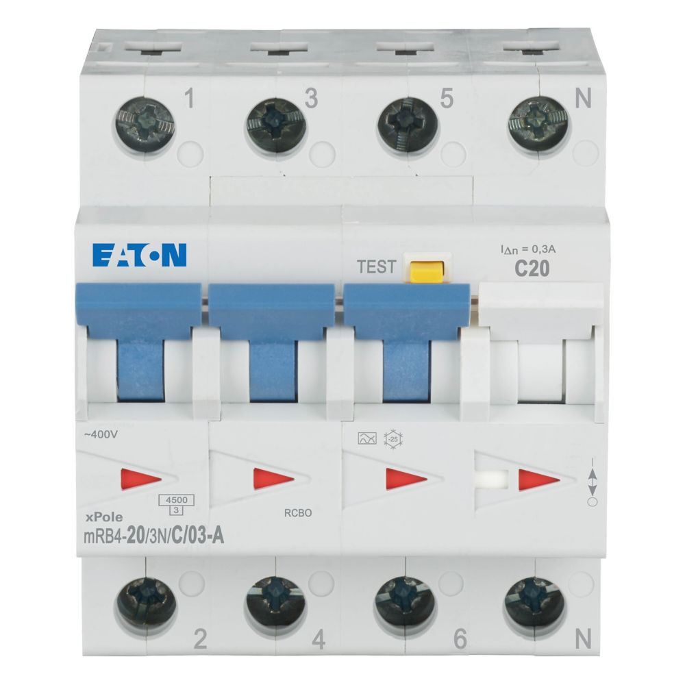 Eaton Aardlekautomaat C20A 3P+N 300Ma 4.5Ka - Afbeelding 5