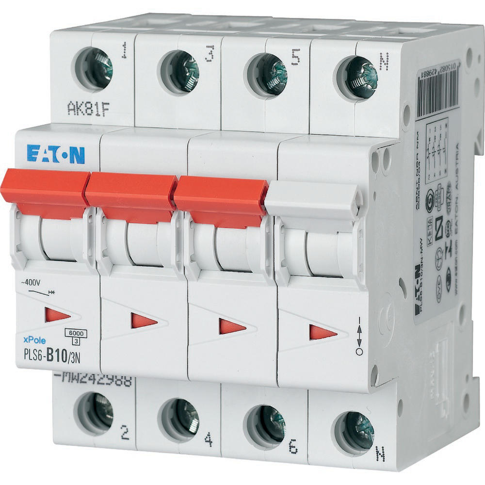 Eaton Automaat B10A 3P+N 6Ka