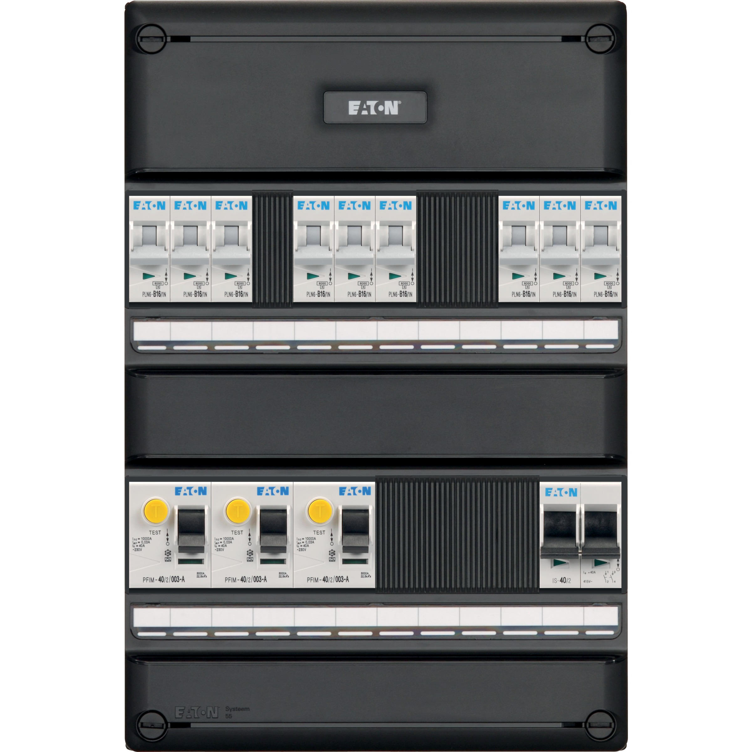 Eaton Groepenkast 9 Groeps 1F 3X2P Als+2P Hfds