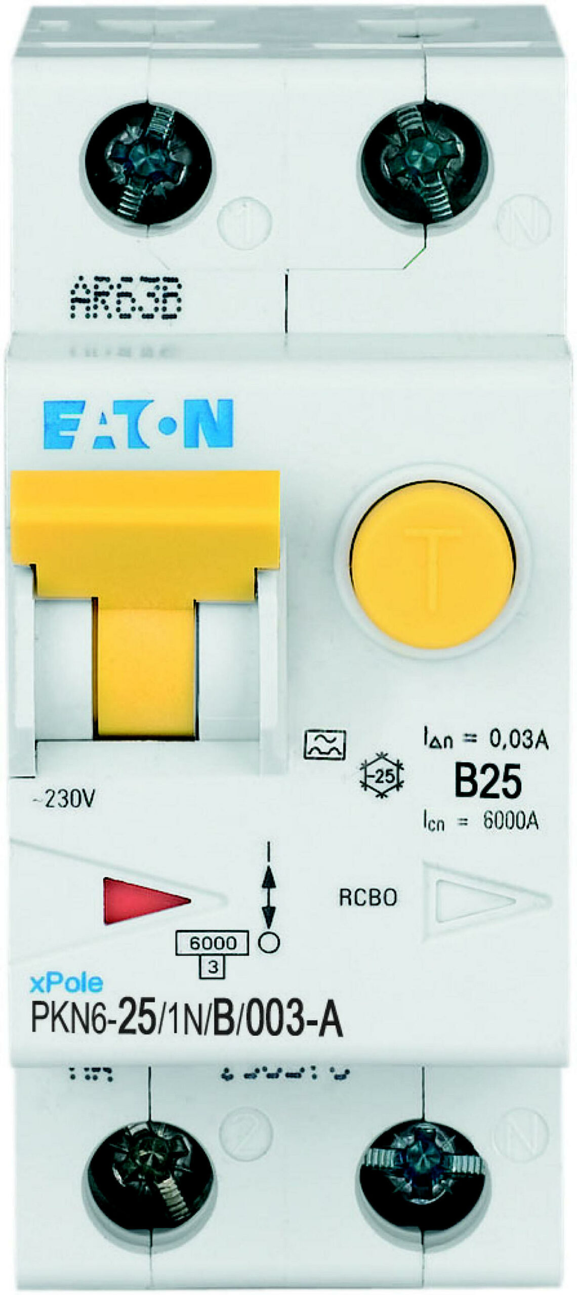 Eaton Aardlekautomaat B25A 1P+N 30Ma 6Ka
