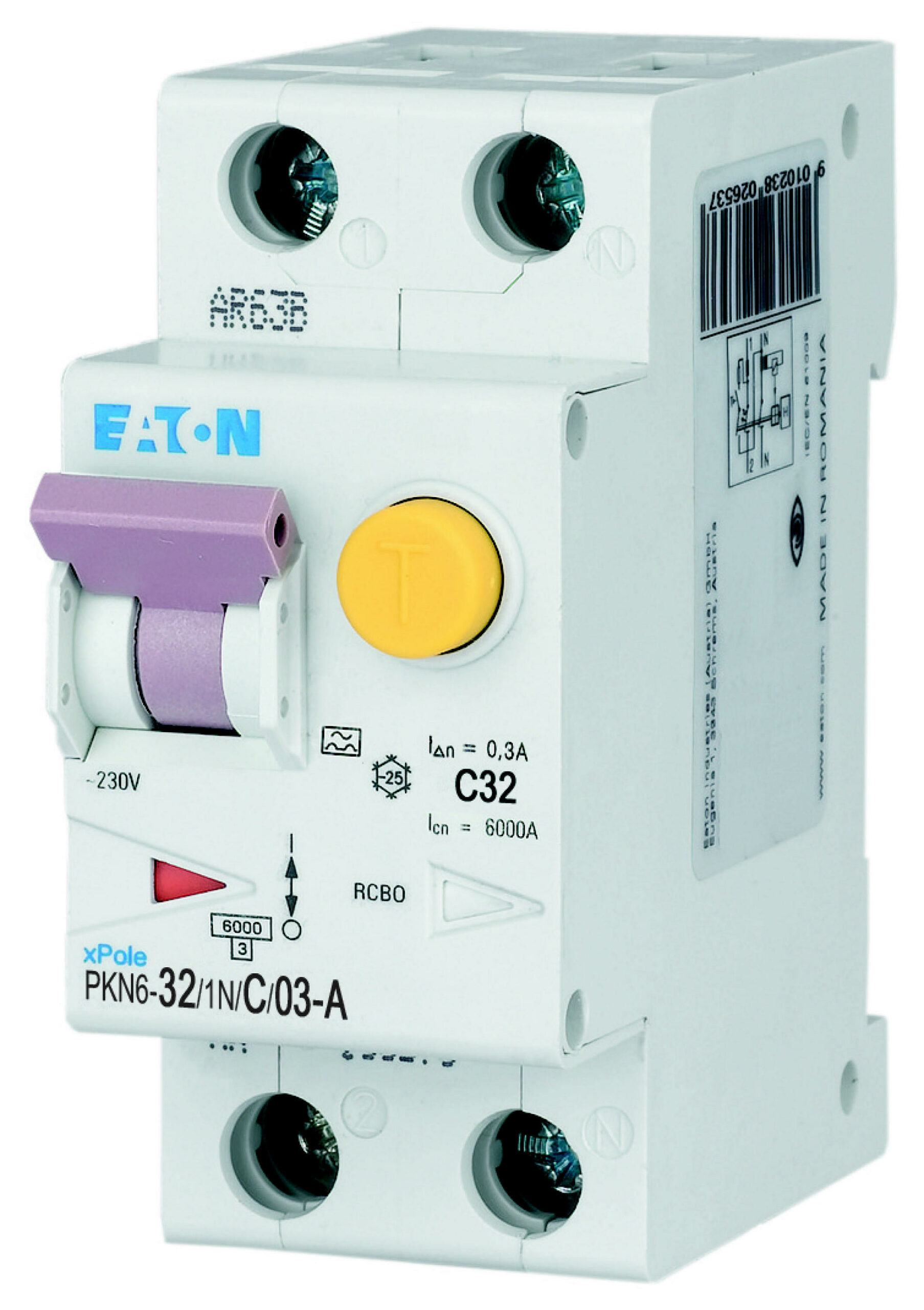 Eaton Aardlekautomaat C32A 1P+N 300Ma 6Ka