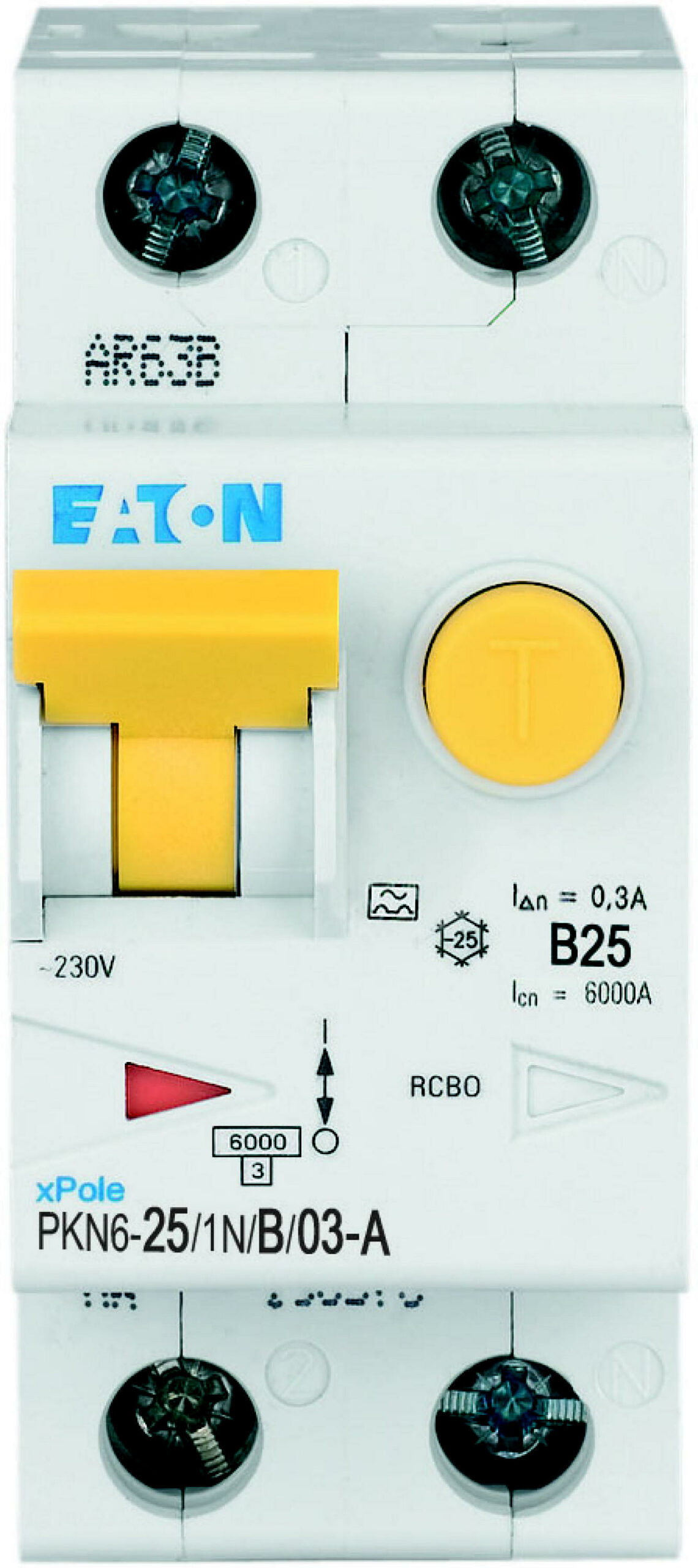Eaton Aardlekautomaat B25A 1P+N 300Ma 6Ka - Afbeelding 3