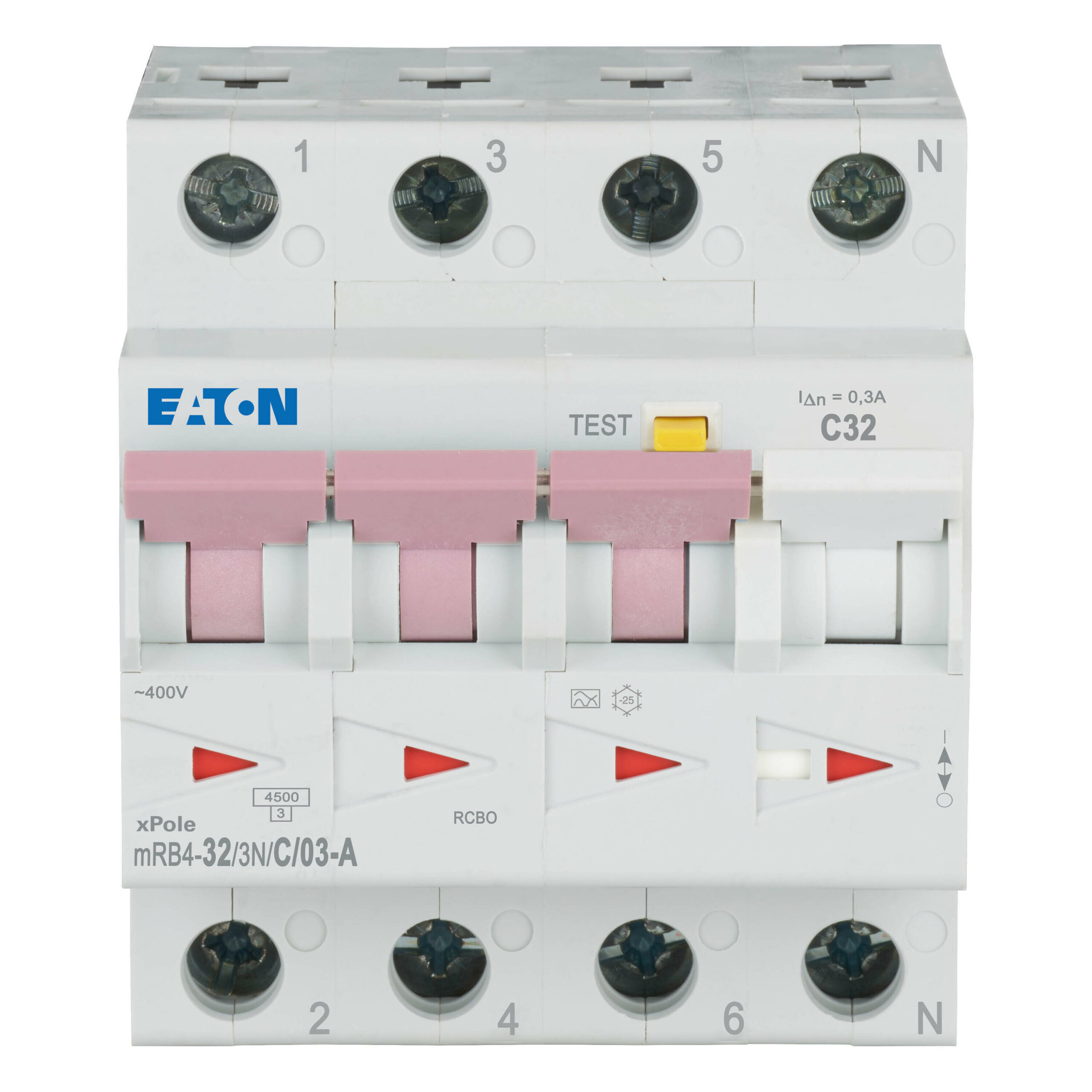 Eaton Aardlekautomaat C32A 3P+N 300Ma 4.5Ka - Afbeelding 2