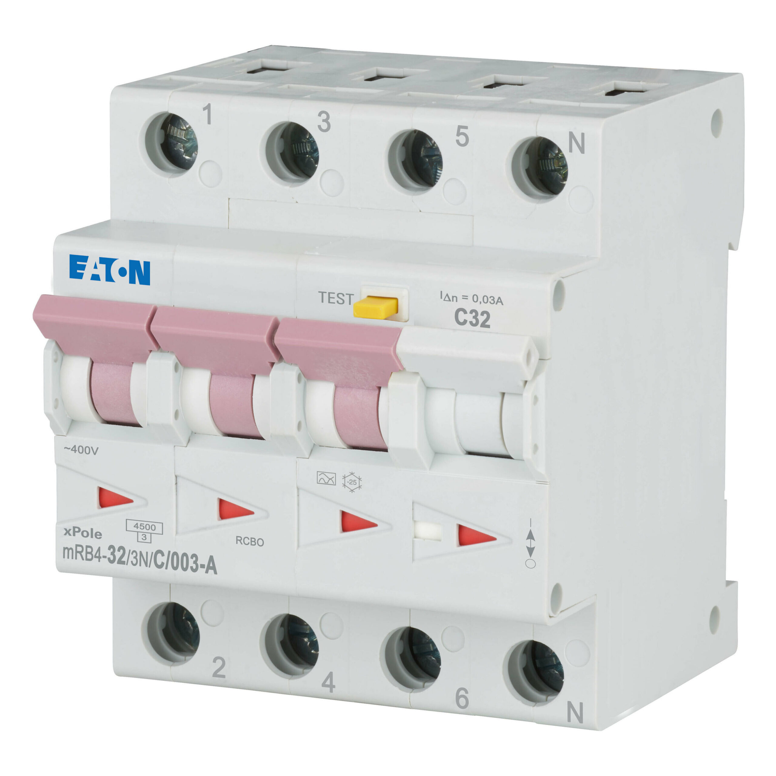 Eaton Aardlekautomaat C32A 3P+N 30Ma 4.5Ka