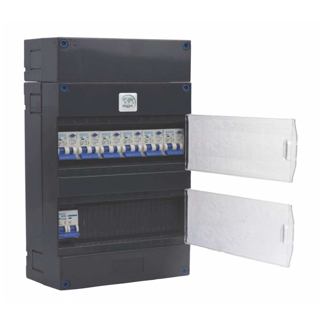 Gacia Europe 1F Groepenkast 6X Aardlekautomaat B16A + Hfds 2P