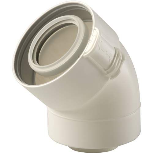 Ubbink UbiFit Bocht 45° 80/125 PP met Klemband