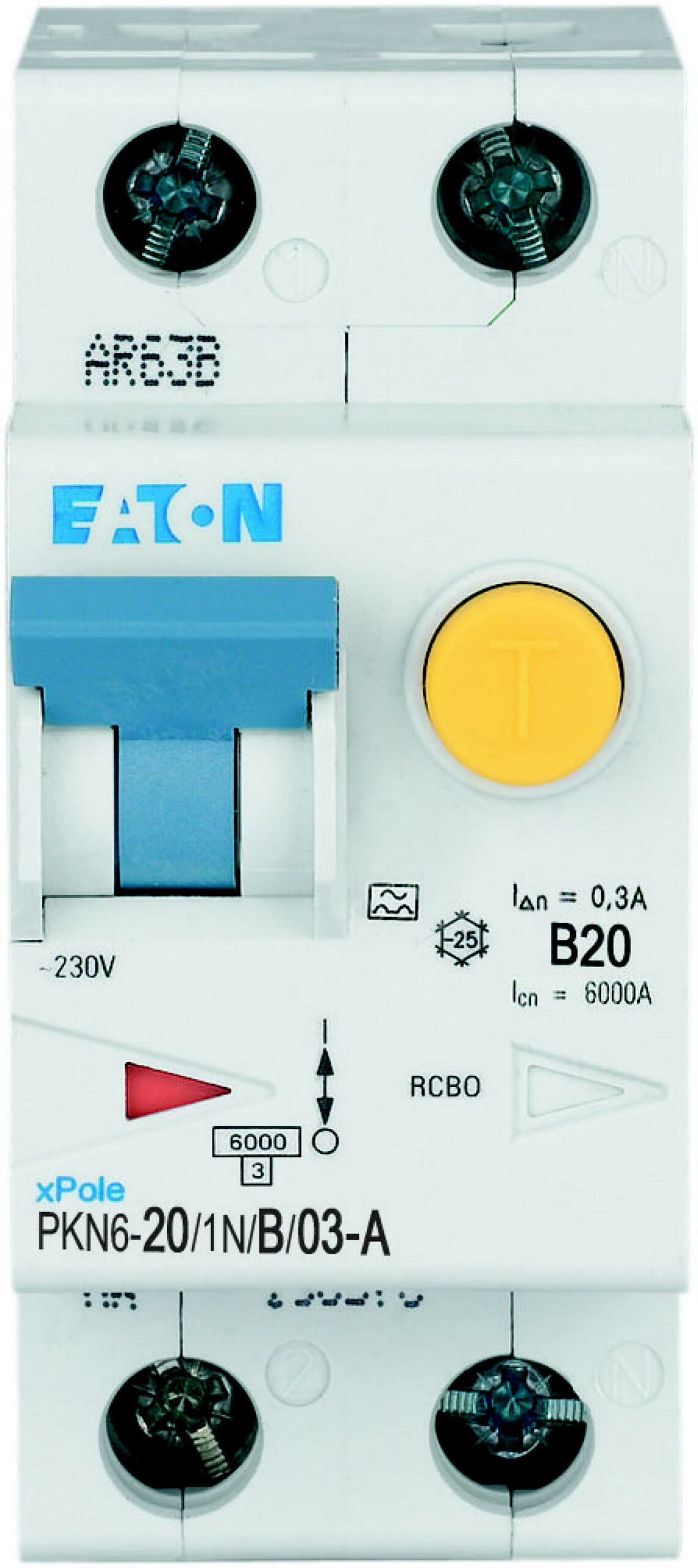 Eaton Aardlekautomaat B20A 1P+N 300Ma 6Ka - Afbeelding 4