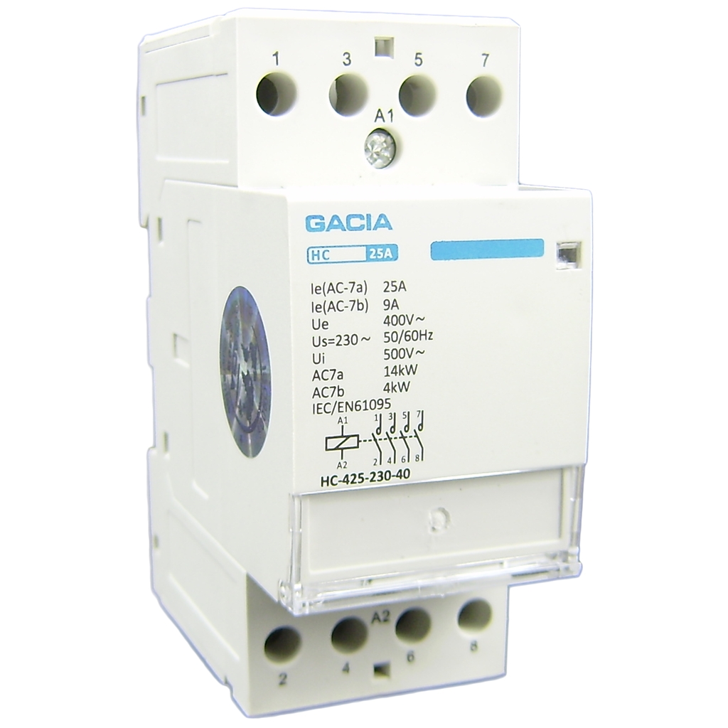 Gacia Europe Magneetschakelaar / Relais 25A/4No/230Vac
